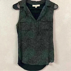 Loft sleeveless black top size petite small